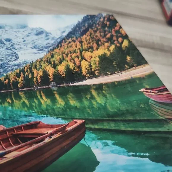 Corner Piece Braies Lake Italy 500 Pc Puzzle Scenic Landscape Mountains Lake - Picture 8 of 9